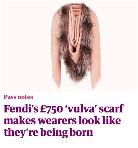 fendi fur scarf vulva|A new scarf bears a striking resemblance to a vagina.